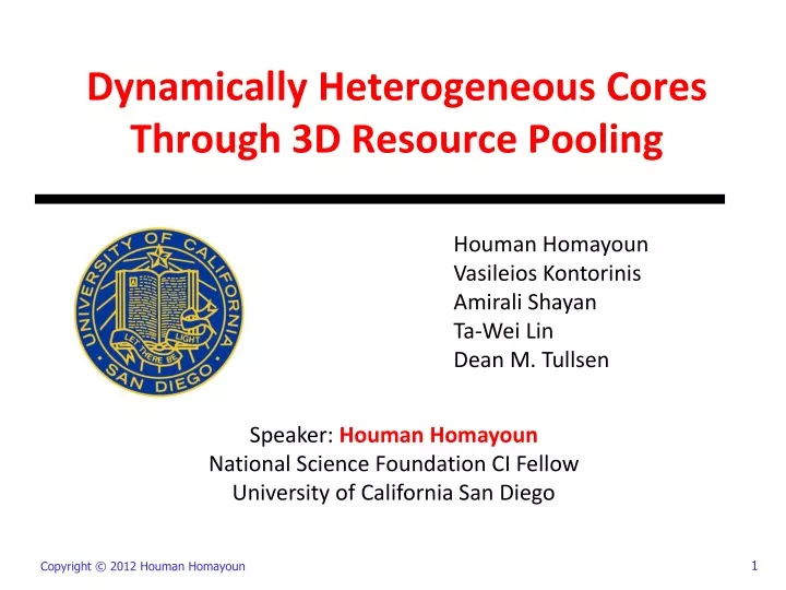 dynamically heterogeneous cores through 3d resource pooling