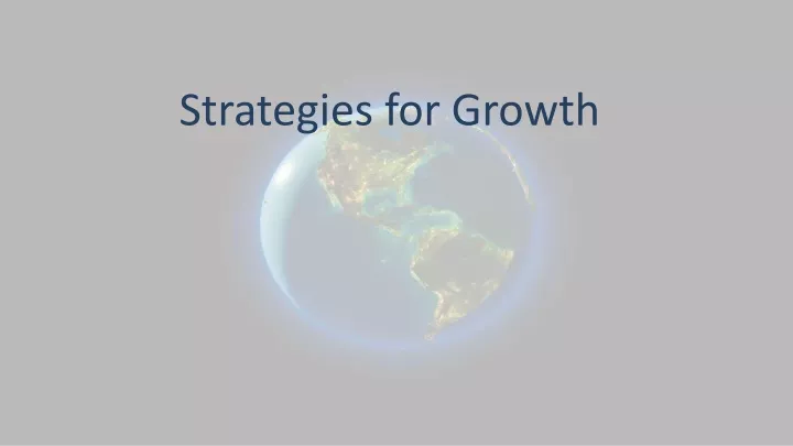 strategies for growth