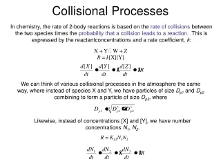 Collisional Processes