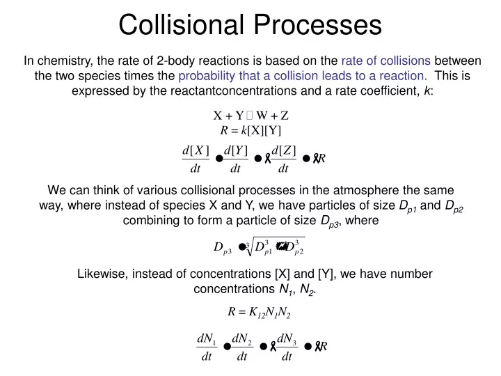 collisional processes