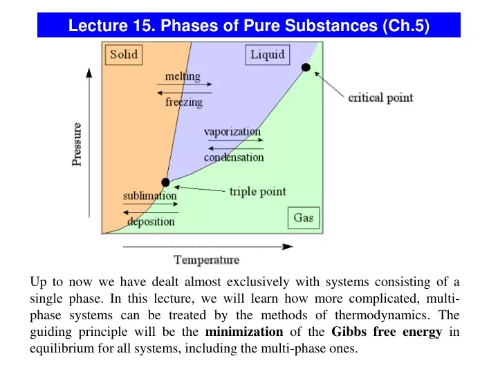 lecture 15 phases of pure substances ch 5