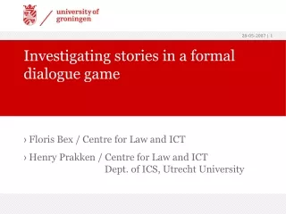 Investigating stories in a formal dialogue game