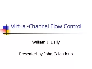 Virtual-Channel Flow Control