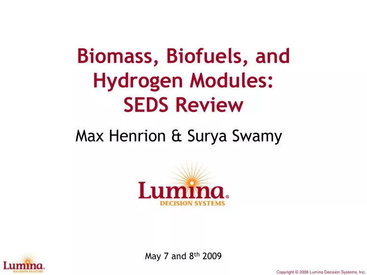 biomass biofuels and hydrogen modules seds review