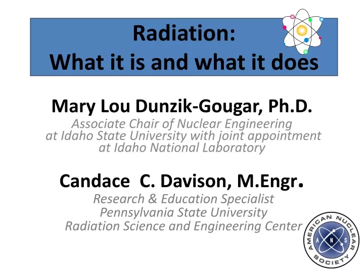 radiation what it is and what it does