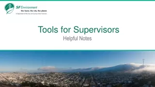 Tools for Supervisors