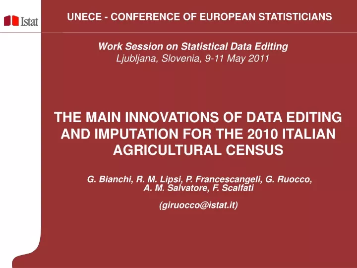 unece conference of european statisticians