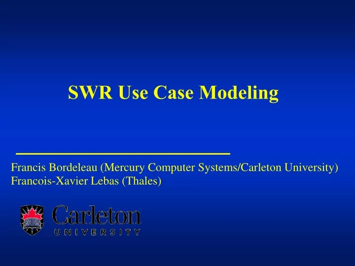 swr use case modeling