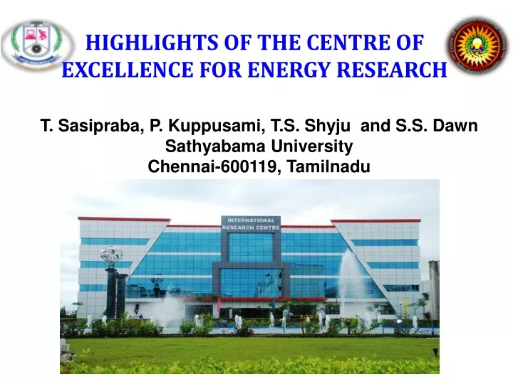 highlights of the centre of excellence for energy