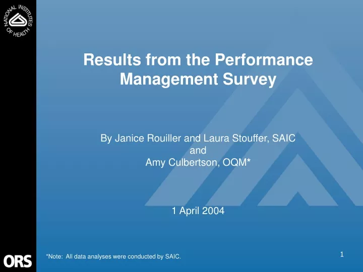 results from the performance management survey