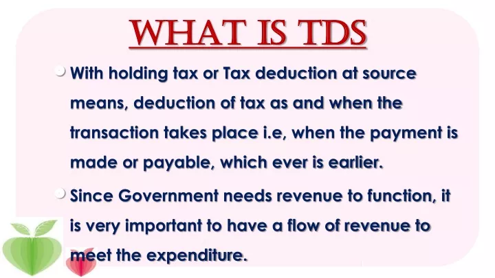 what is tds