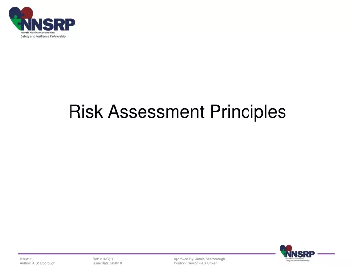 risk assessment principles