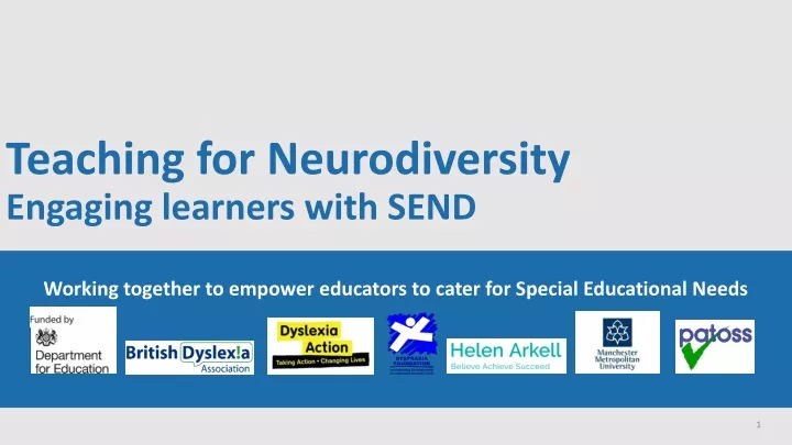 teaching for neurodiversity engaging learners with send