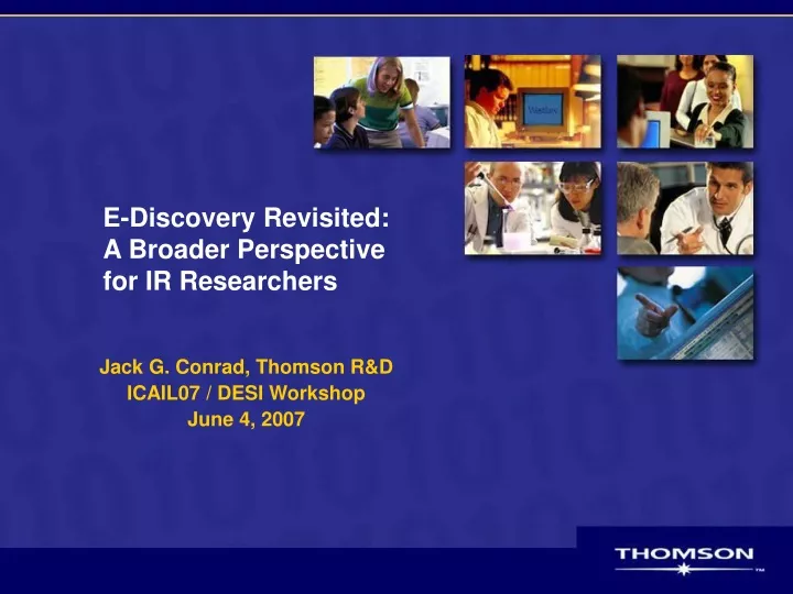 e discovery revisited a broader perspective