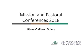 Mission and Pastoral Conferences 2018
