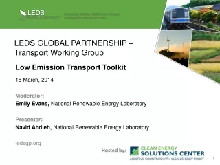 LEDS GLOBAL PARTNERSHIP – Transport Working Group