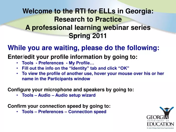welcome to the rti for ells in georgia research