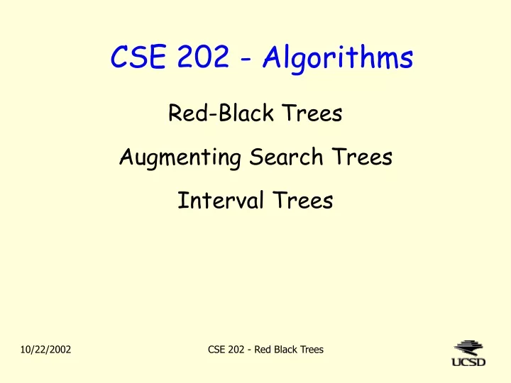 red black trees augmenting search trees interval trees