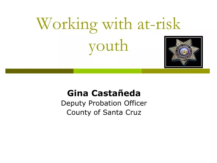 working with at risk youth