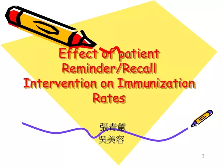 effect of patient reminder recall intervention on immunization rates