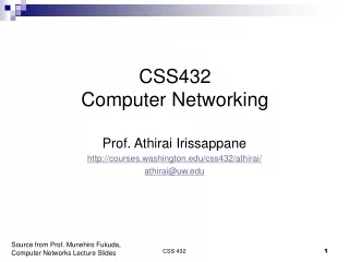 CSS432  Computer Networking