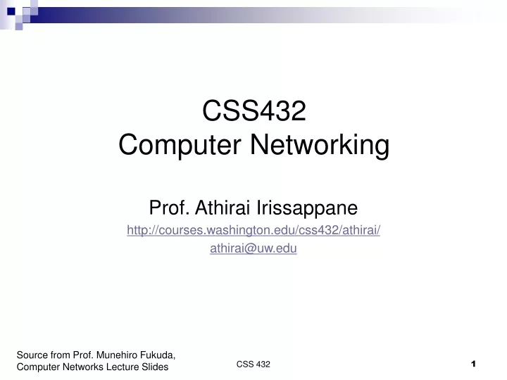 css432 computer networking