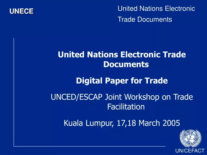 united nations electronic trade documents