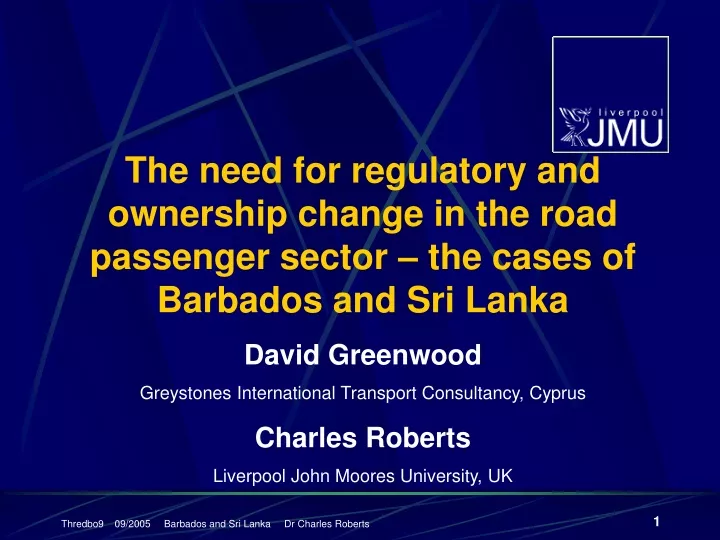 the need for regulatory and ownership change