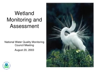 Wetland Monitoring and Assessment National Water Quality Monitoring Council Meeting