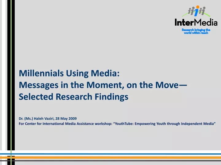 millennials using media messages in the moment