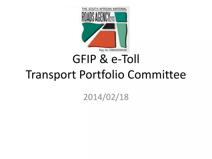 gfip e toll transport portfolio committee