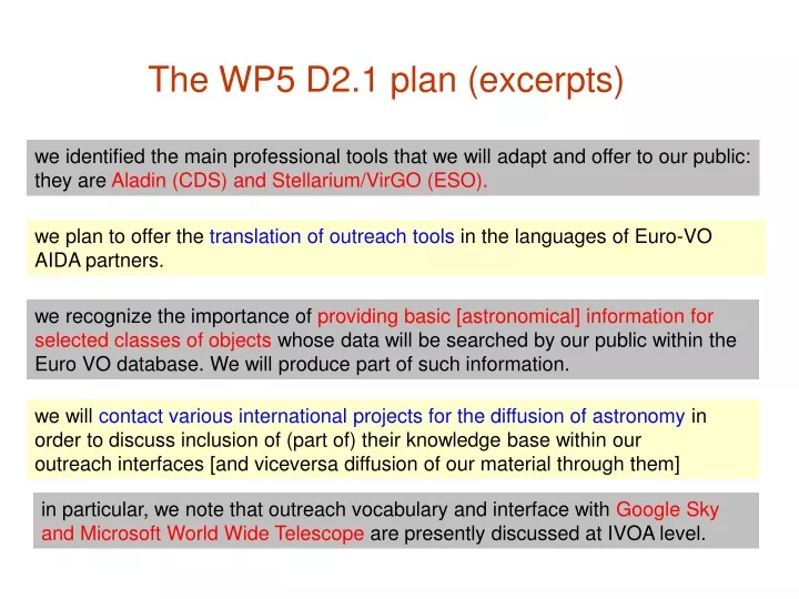 the wp5 d2 1 plan excerpts