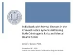 Addressing Criminogenic Risks for Individuals with Mental Illness in the Justice System - slide 1