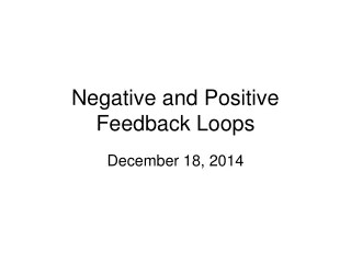 Negative and Positive Feedback Loops