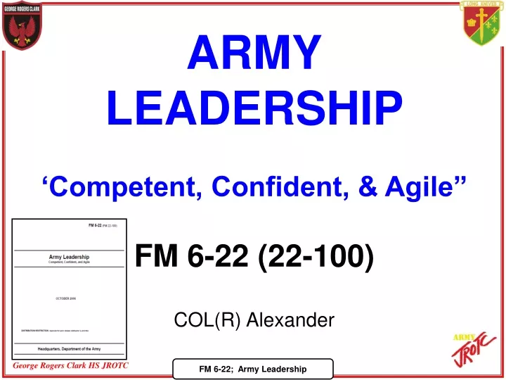 army leadership competent confident agile