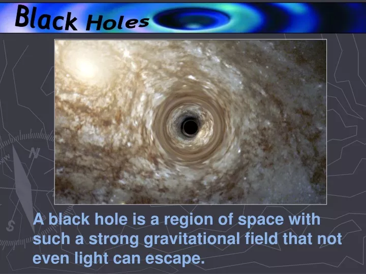 a black hole is a region of space with such
