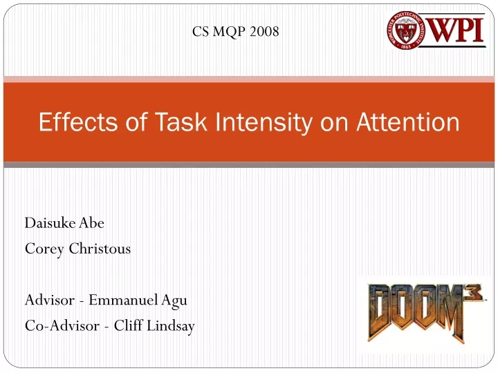 effects of task intensity on attention