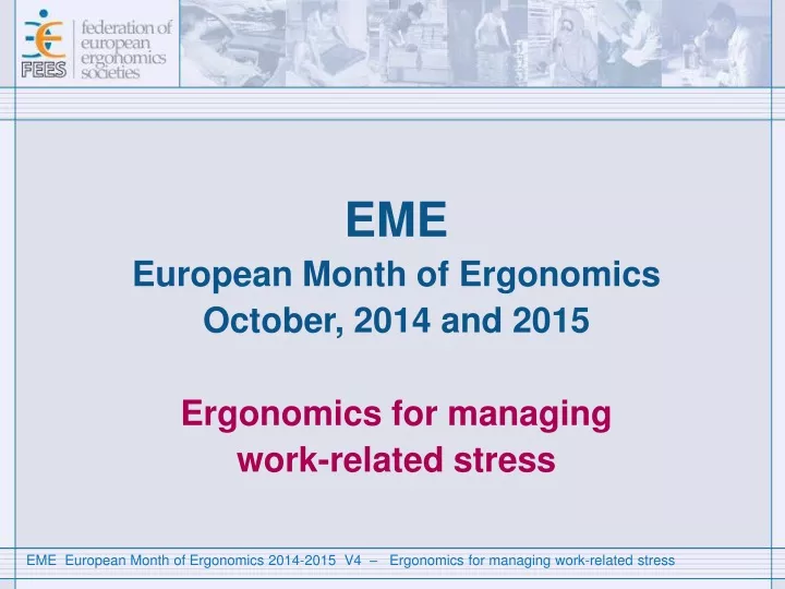eme european month of ergonomics october 2014