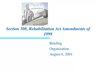 Section 508, Rehabilitation Act Amendments of 1998
