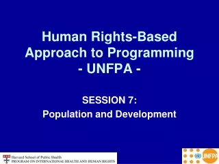 Human Rights-Based Approach to Programming - UNFPA  -