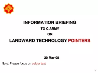 information briefing to c army on landward technology pointers