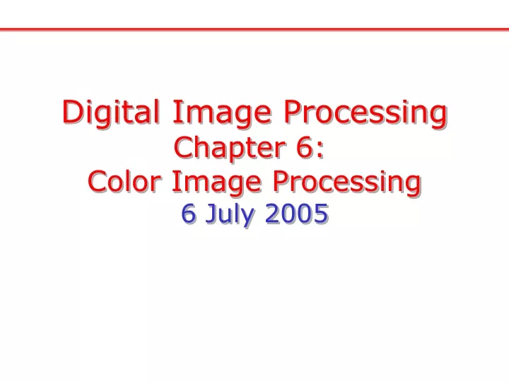 digital image processing chapter 6 color image