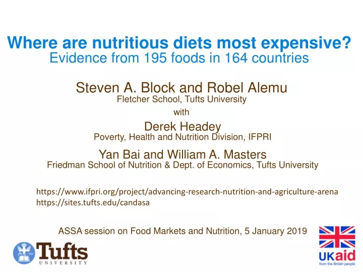 where are nutritious diets most expensive