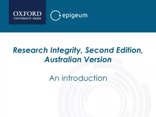 Research Integrity, Second Edition, Australian Version An introduction