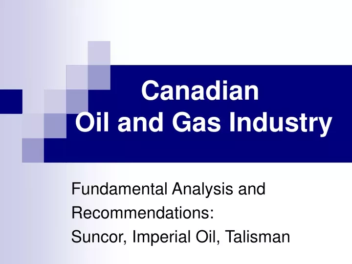 canadian oil and gas industry