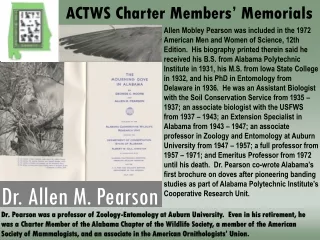 Dr. Allen M. Pearson