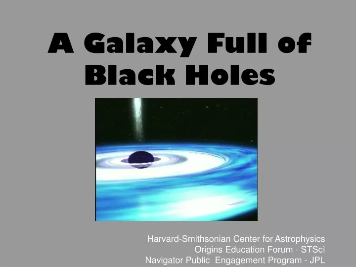 a galaxy full of black holes