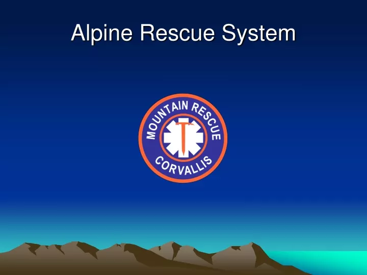 alpine rescue system