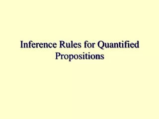 Inference Rules for Quantified Propositions