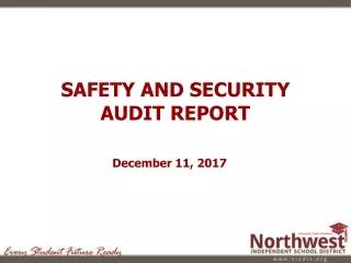 SAFETY AND SECURITY AUDIT REPORT